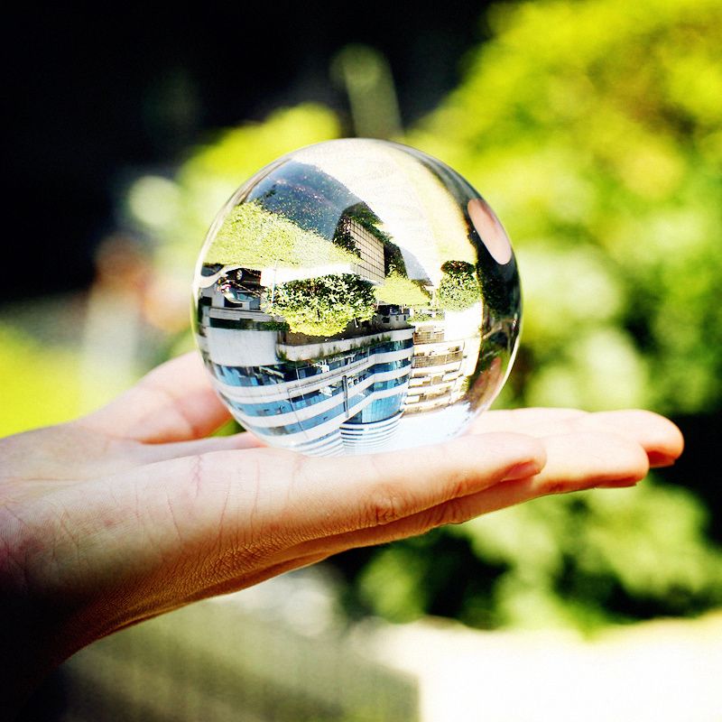 DSJUGGLING Small Size of Clear Acrylic Contact Juggling Ball for Beginners, Kids & Mini Transparent Practice Juggling Ball for Small Hands