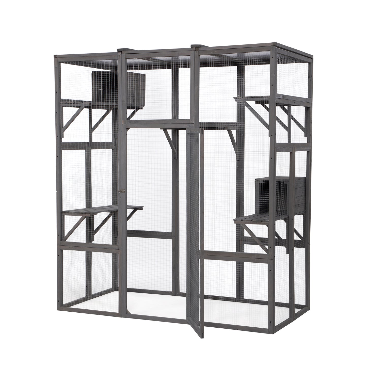 Outdoor Super Large Cat Cage - Grey