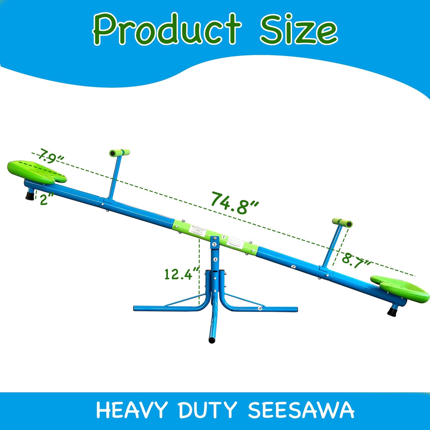 Upgraded Seesaw,Swiveling 360 Degrees Toddlers Sit and Spin Teeter Totter, Kids Outdoor Play Equipment for Backyard Playground