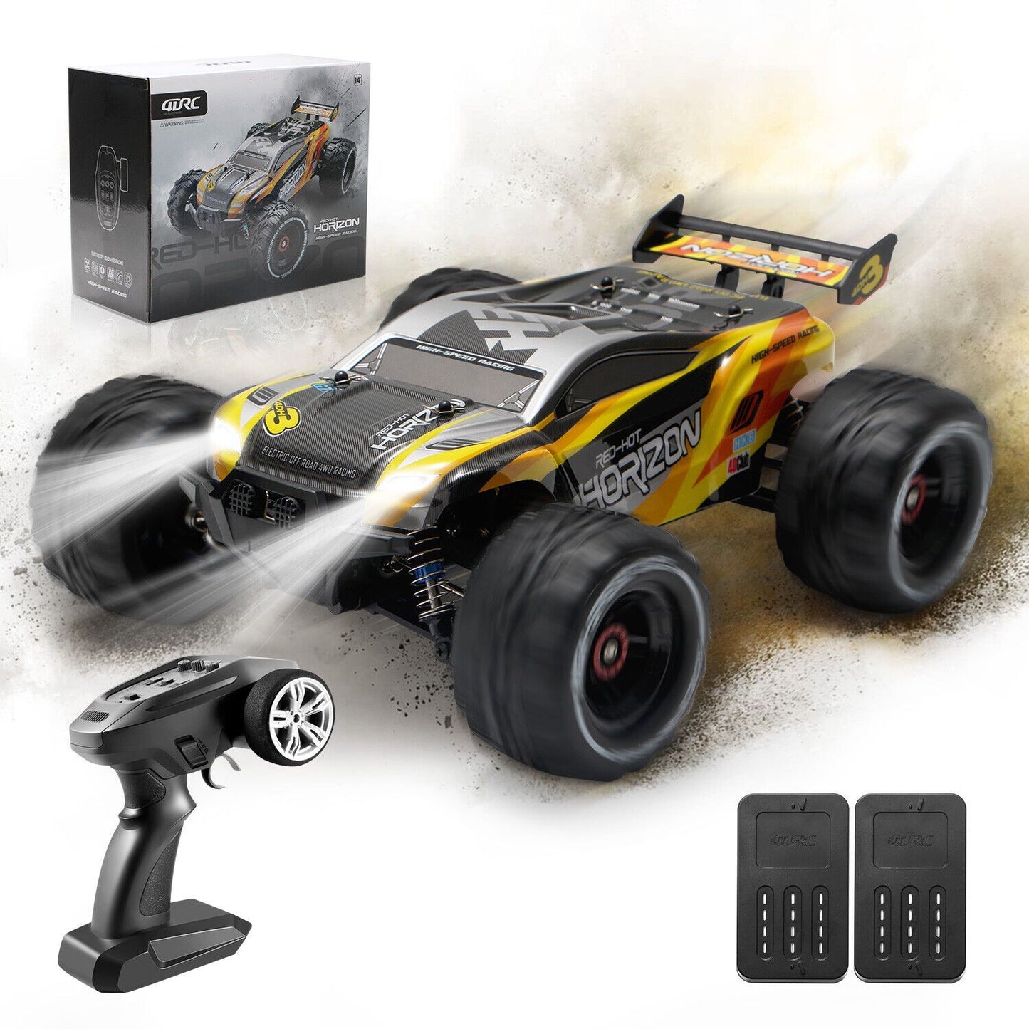 2024 NEW 4DRC H3 1:16 75+ KM/H Large RC Car Remote Control Off Road Truck 4WD RC Cars for Kids,for Boys and Girls.Christmas presents for the children