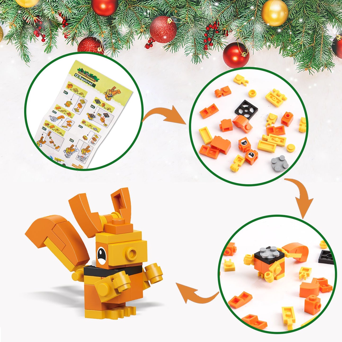 Advent Calendar 2024 Kids Toys, 24 Days Animal Building Blocks Christmas Countdown Calendar, Advent Calendars Surprise Christmas Gifts for Kids Dinosaur Toys for Boys Girls Age 4 5 6 7 8-12 Years Old