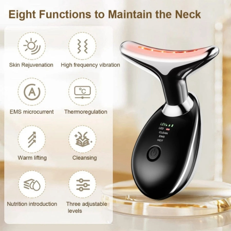 Facial Massager Neck Facial Beauty Device 3 Color EMS Microcurrent Skin Rejuvenation Massagers Lifting Tighten Skin Care Tool Anti Wrinkle Double Chin Remover