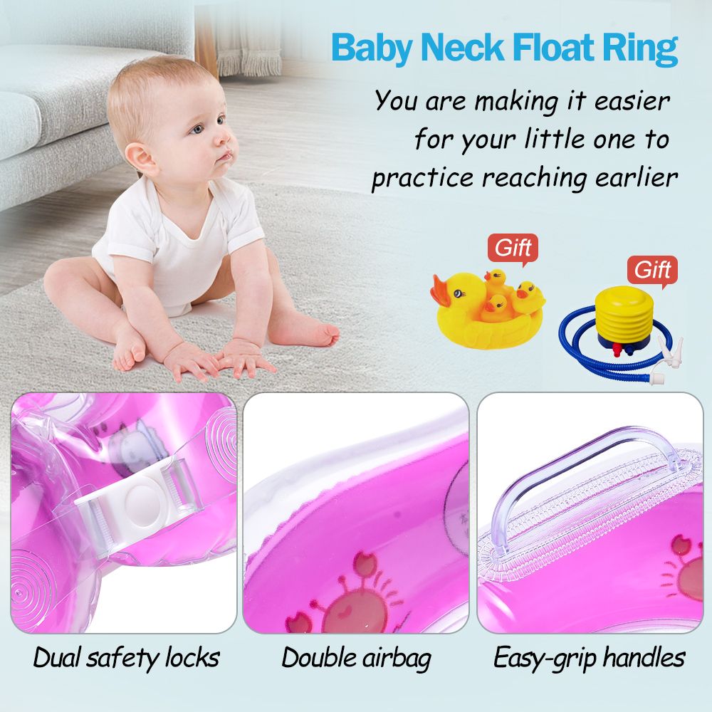 Infant Baby Neck Floats for Bathtub, Designed for Babies 2+ Months (6 - 24lbs)