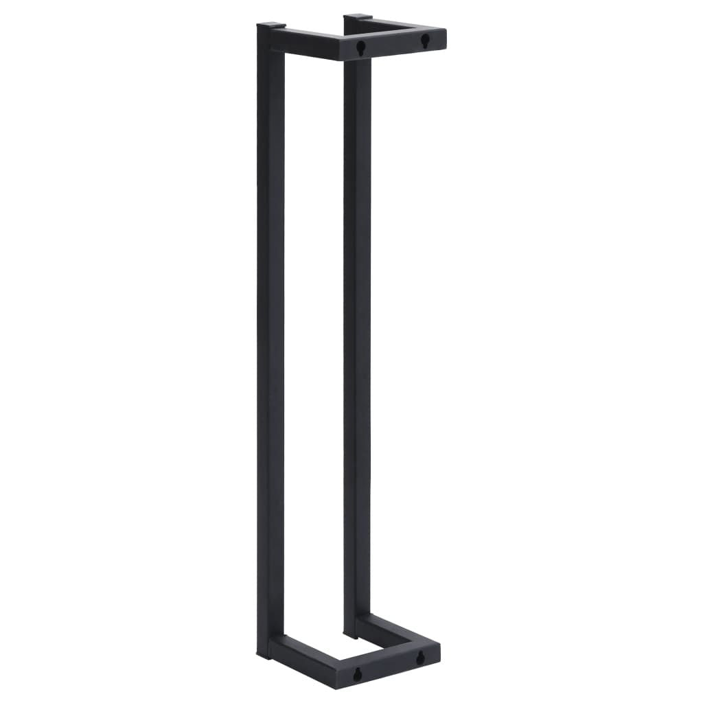 Towel Rack Black 5"x5"x23.6" Iron