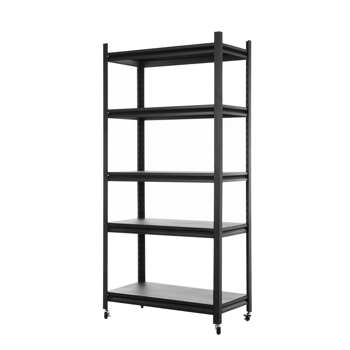 5-storey kitchen storage rack, adjustable metal storage rack with rollers, storage rack unit organizer for bedroom laundry cabinet