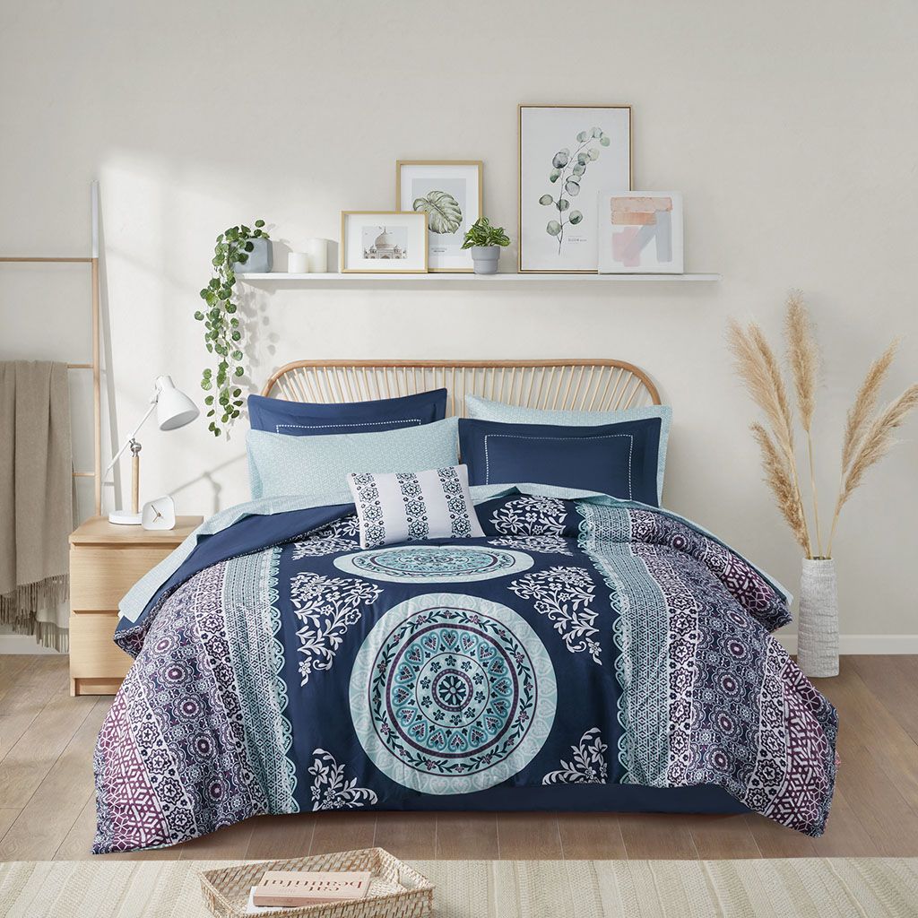 Twin Boho Comforter Set with Bed Sheets