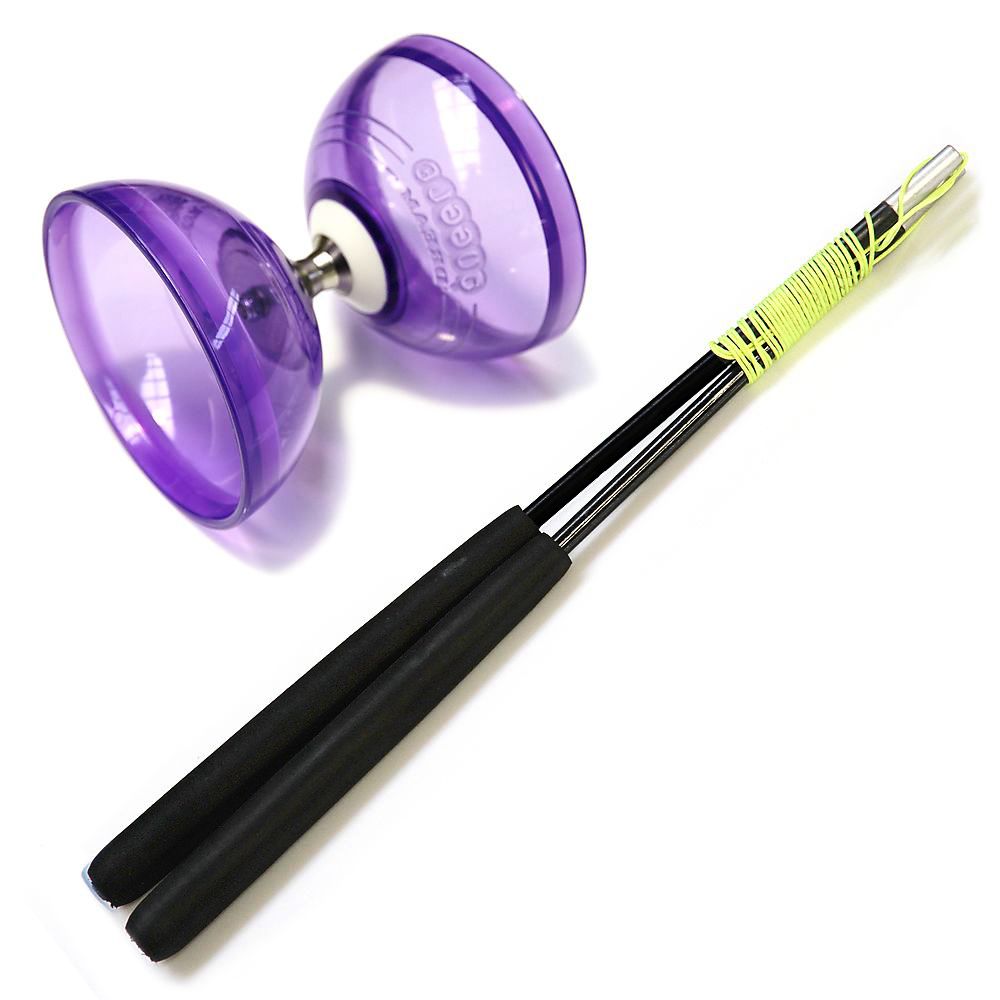 DSJUGGLING Fiberglass Diablo Sticks, Chinese Yoyo Diabolo Handsticks with Pro Slide diabolo String Set