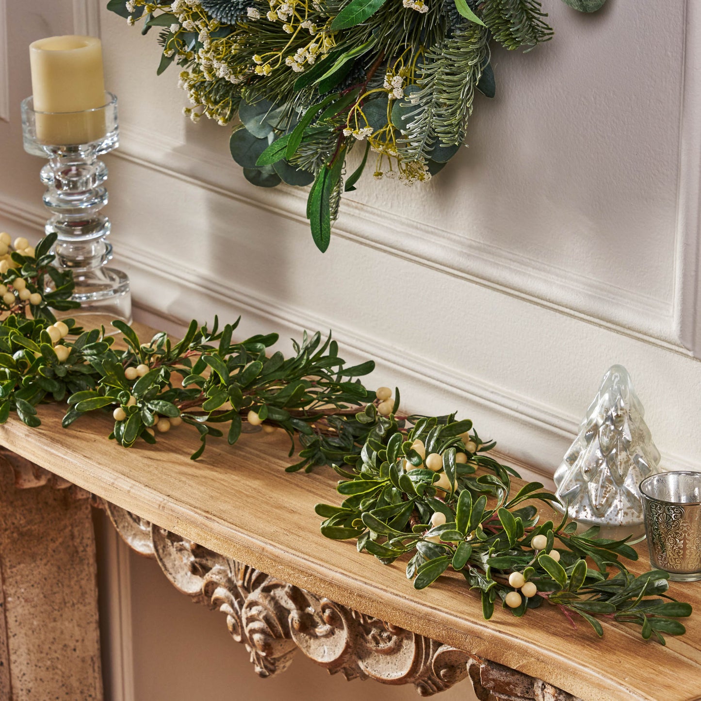 54" SNOWBERRY GREEN Garland