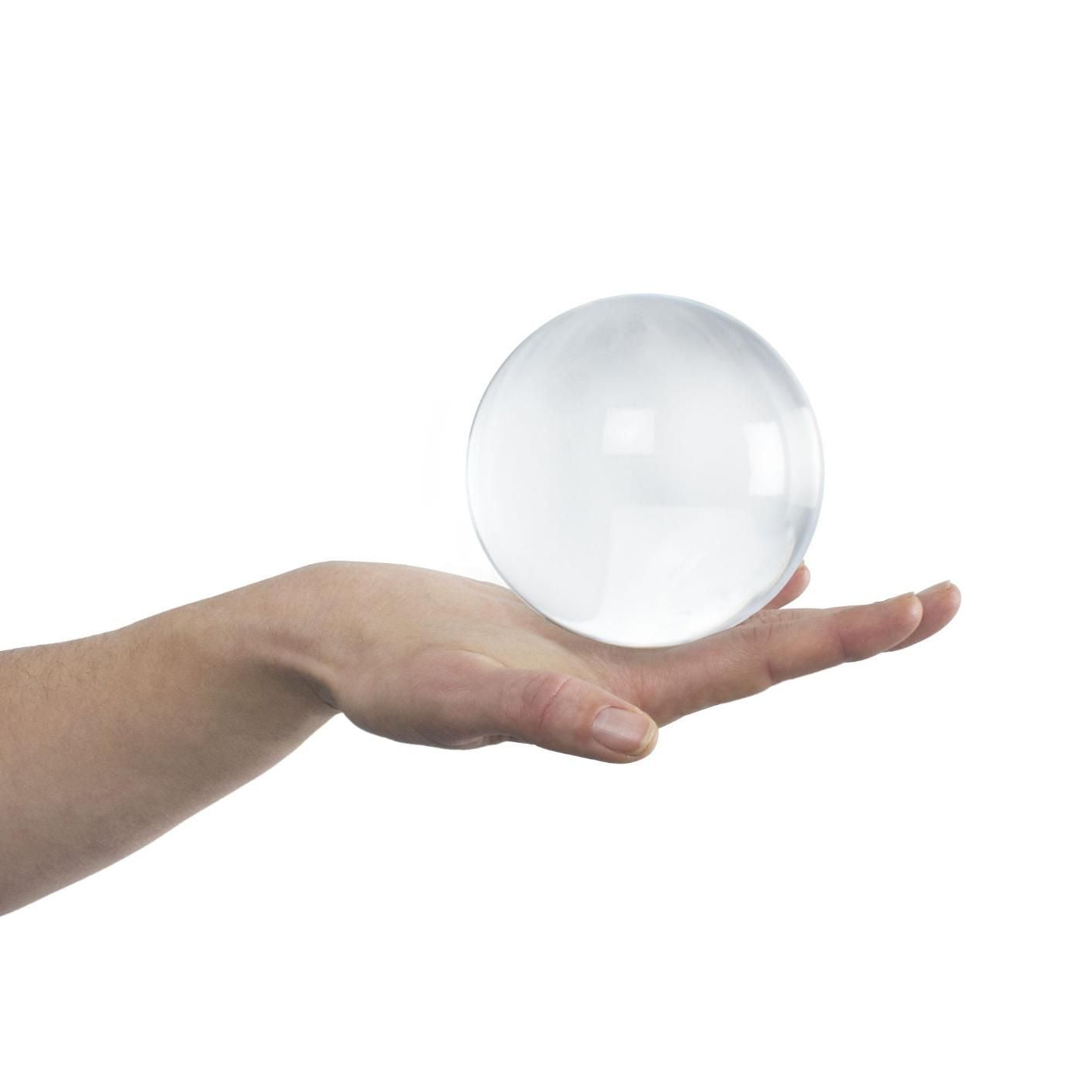 80mm Clear Acrylic Contact Juggling Ball for Beginners & single ball tricks - 3.15"