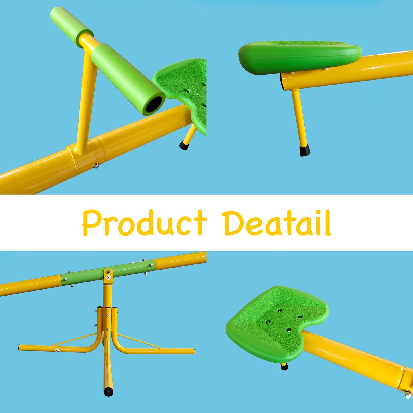 Garden kids Playground Seesaw Steel Outdoor Seesaw 360 Degree Rotation Seesaw Playground Equipment