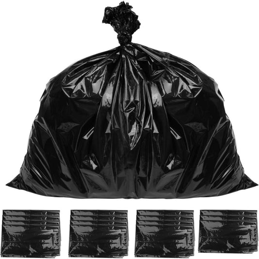 130 * 150cm, 100 garbage bags: black, heavy-duty garbage bag, environmentally friendly large black garbage bag, multi-purpose garbage bag, business, household kitchen