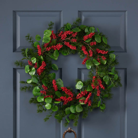 25.5" LEAVES/BERRY Wreath