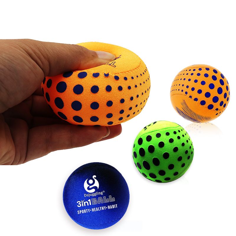 DSJUGGLING 4 Pieces Washable Juggling Balls for Beginners and Professionals Set of 4 100g Each - Soft Easy Juggle Balls, Multiple Practice Juggling Ball Kits for Kids & Adults