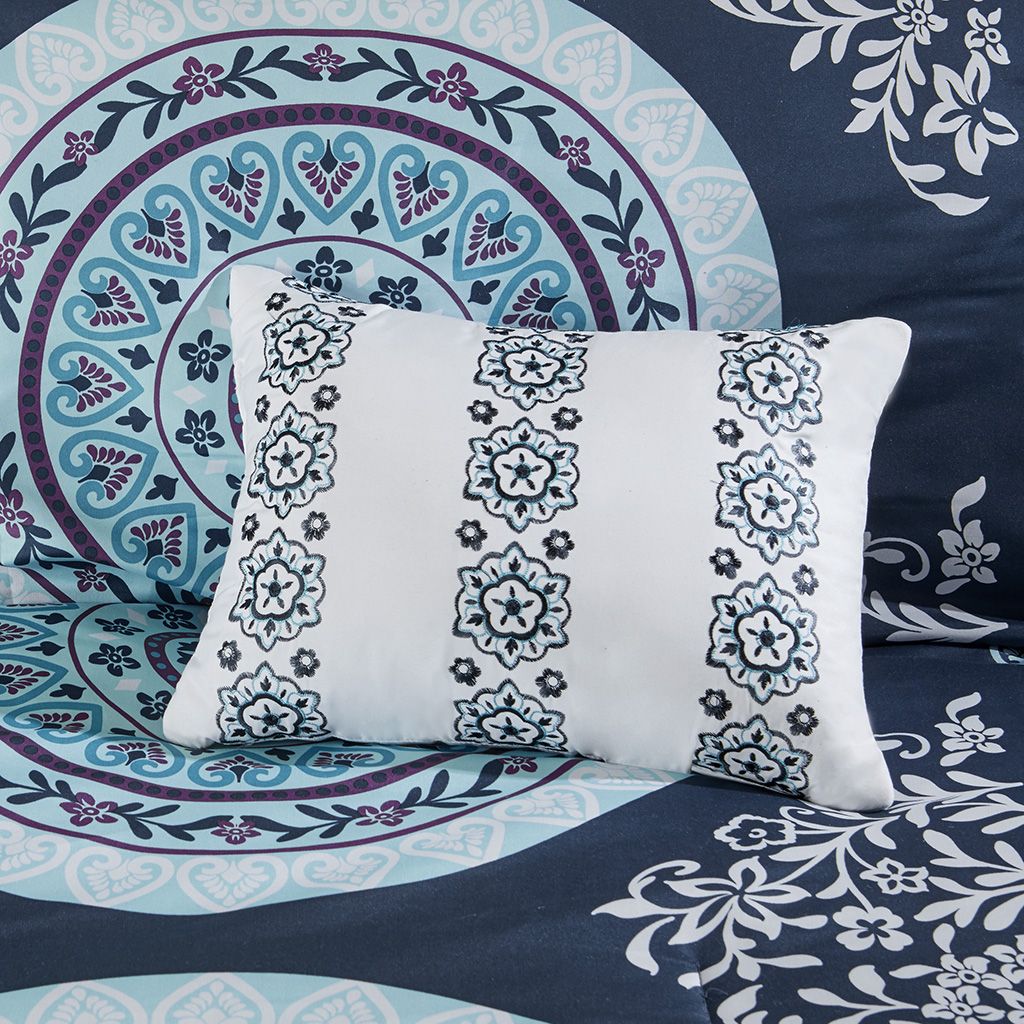 Queen Boho Comforter Set with Bed Sheets