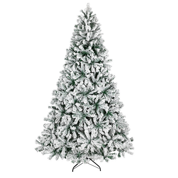 7.5ft Automatic Tree Structure PVC Material Green Flocking 1450 Branches Christmas Tree