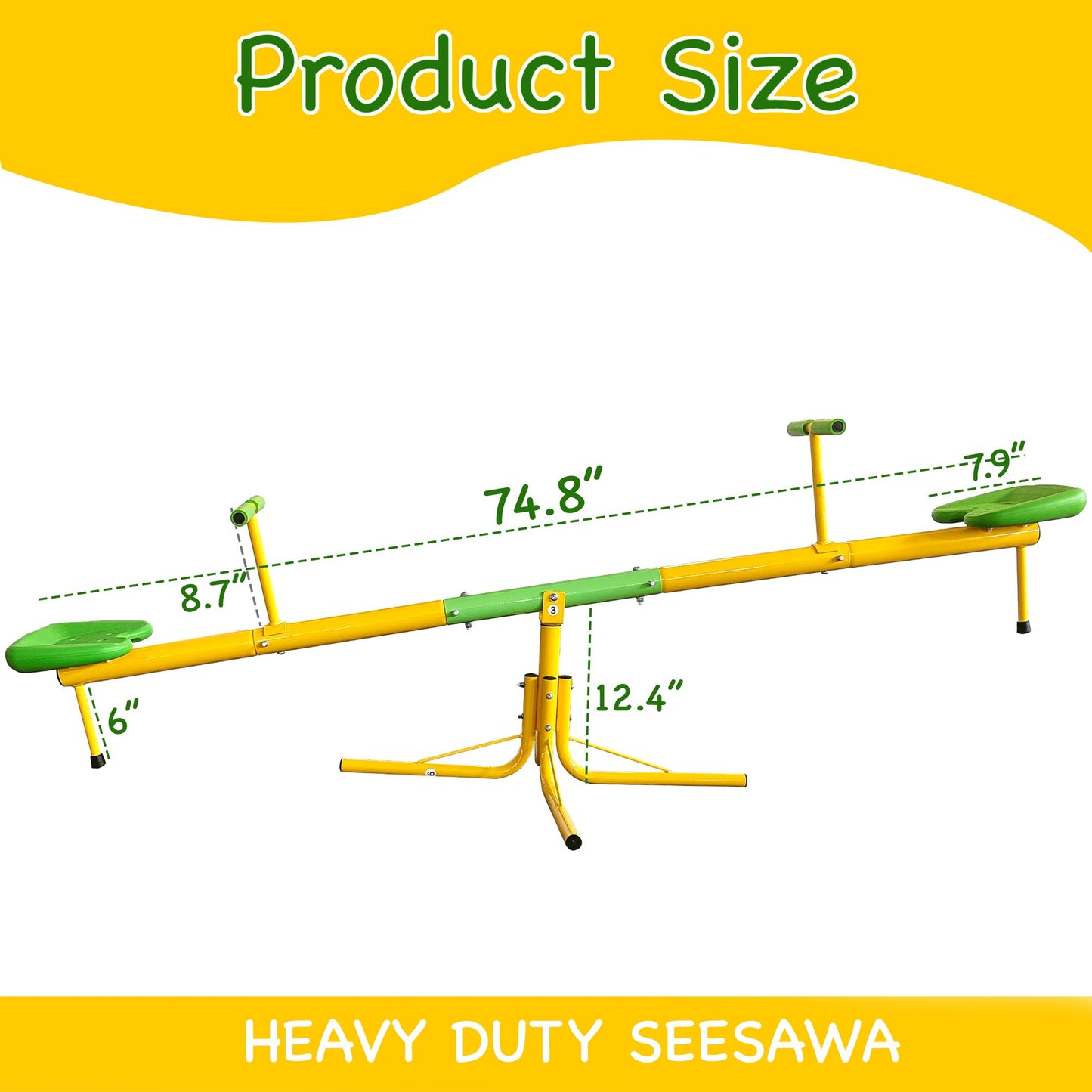 Garden kids Playground Seesaw Steel Outdoor Seesaw 360 Degree Rotation Seesaw Playground Equipment