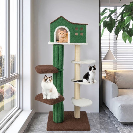 Multi-level Cat Tree with Condo andand Anti-tipping Device