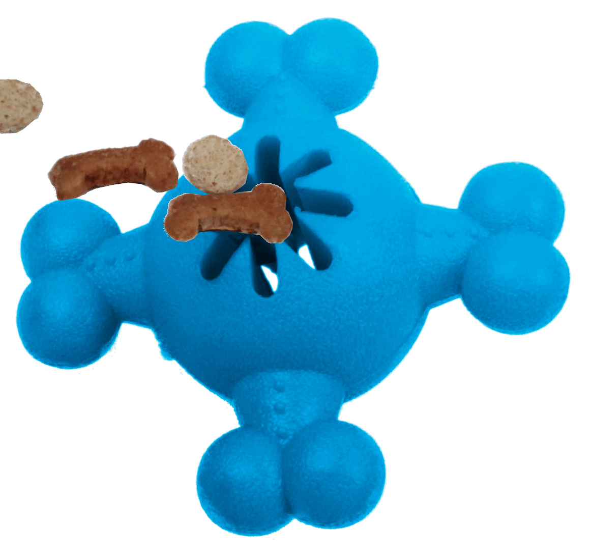 Pet Life 'Quadra-Bone' TPR Treat Dispensing Durable Dog Toy