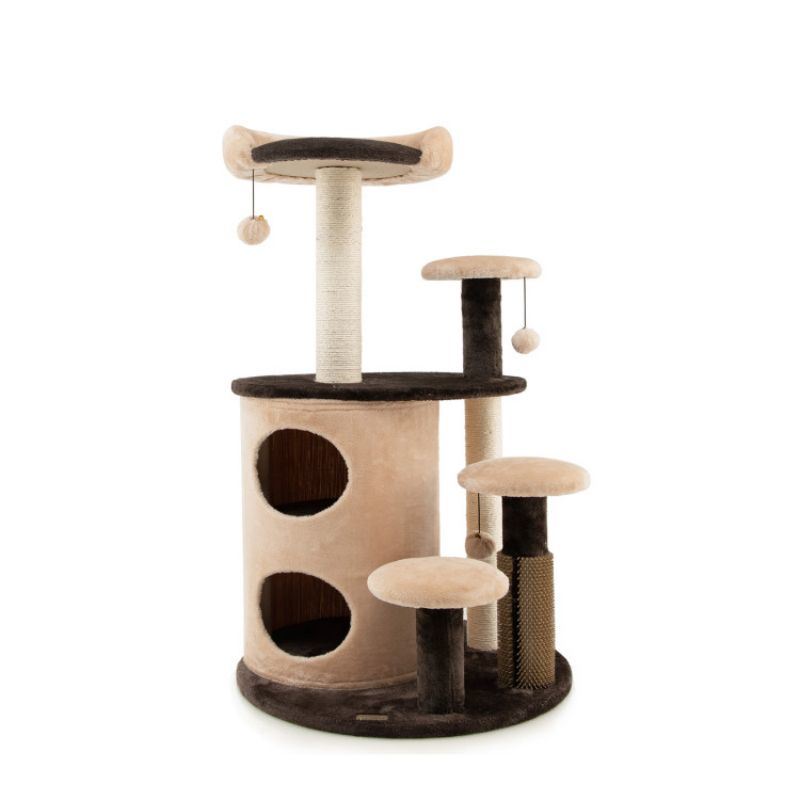 40 Inch Cat Tree Tower Multi-Level Activity Tree with 2-Tier Cat-Hole Condo