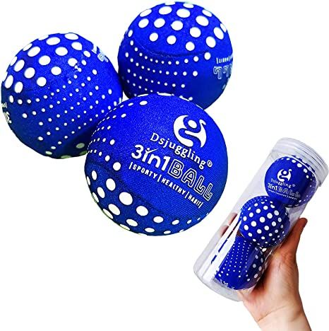 DSJUGGLING 4 Pieces Washable Juggling Balls for Beginners and Professionals Set of 4 100g Each - Soft Easy Juggle Balls, Multiple Practice Juggling Ball Kits for Kids & Adults