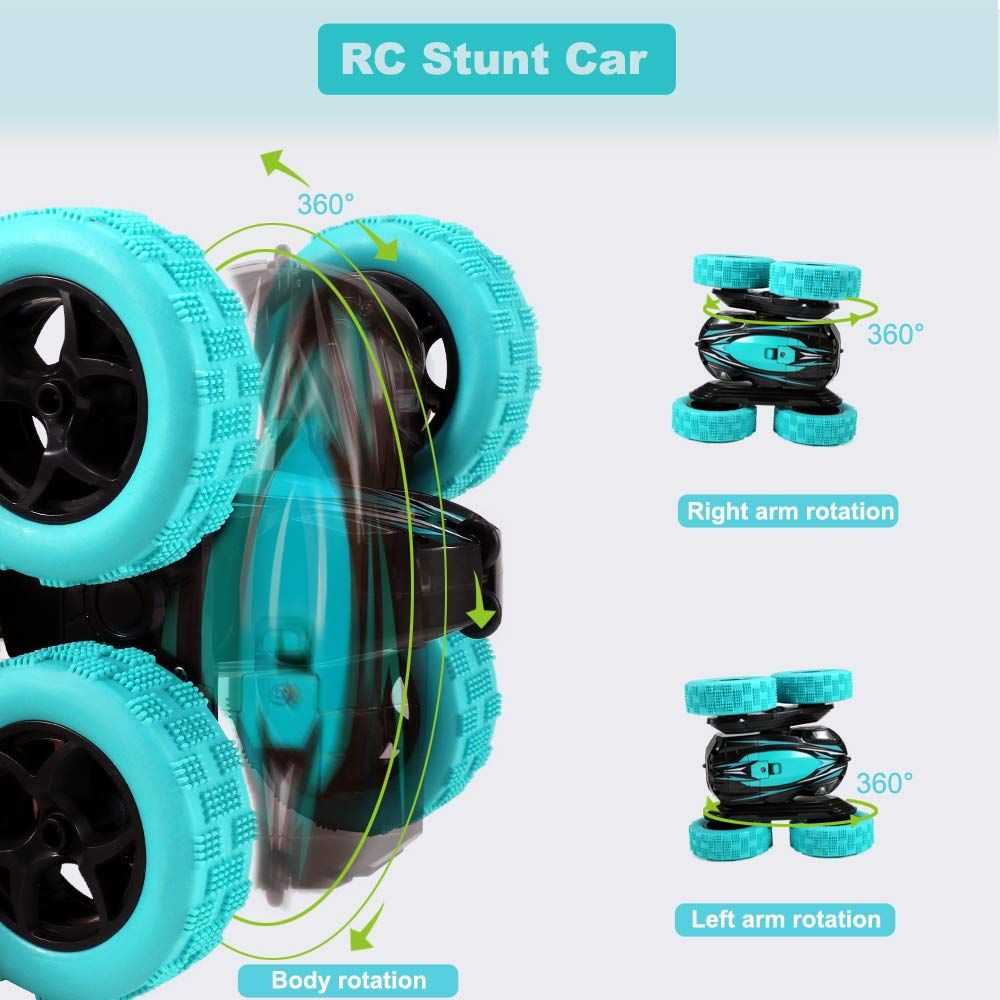 Rc Stunt Cars: Double Sided 360°Flip Rotating 4WD Race Car Toy For Outdoor & Indoor Birthday Gift