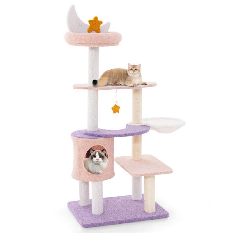 Multi-level Cat Tower with Sisal Covered Scratching Posts