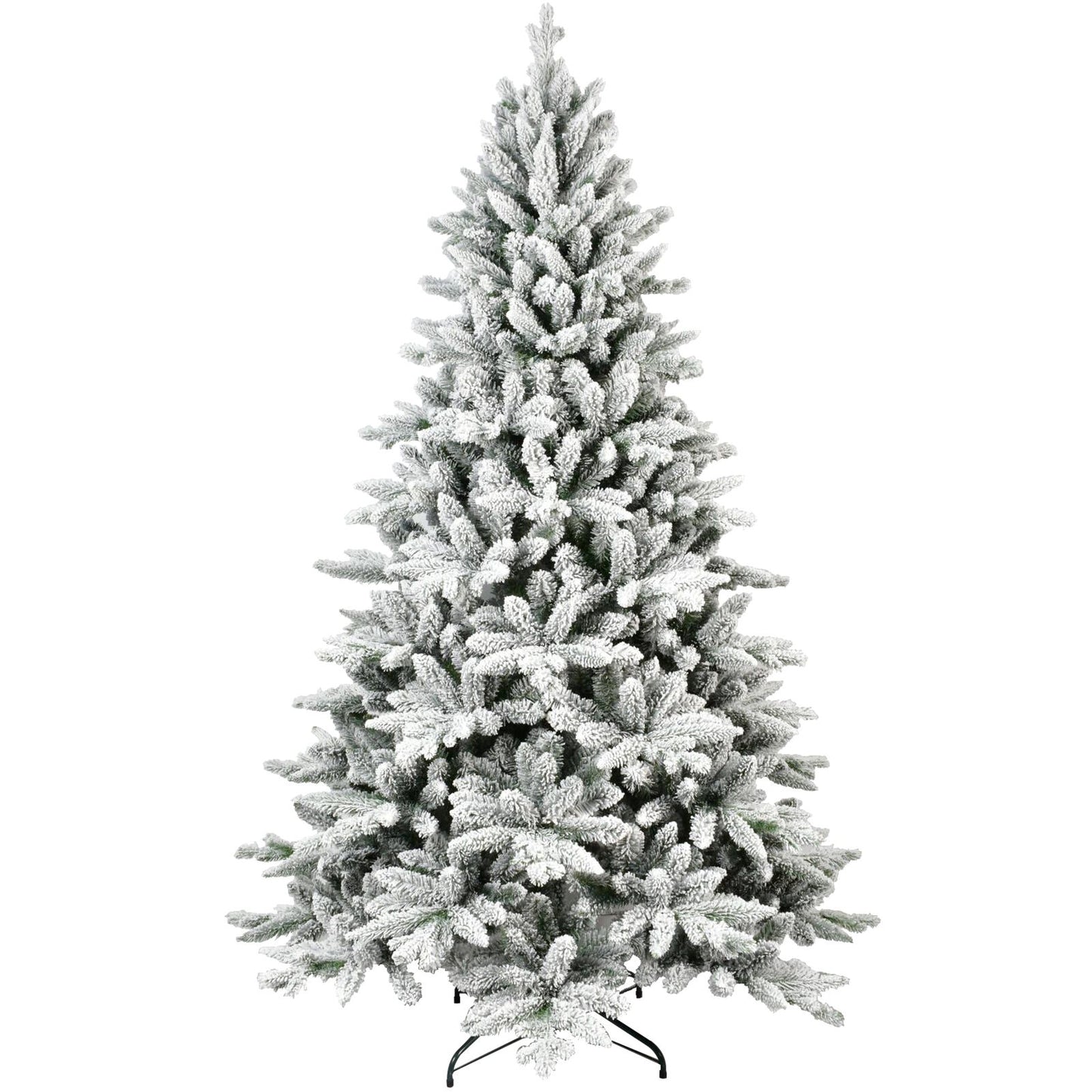 6ft PVC&PE Flocking Hinged Tree Environmentally Friendly Fireproof Artificial Christmas Flocked Tree