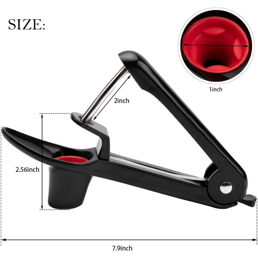 Cherry Pitter - Stainless Steel Cherries Corer Pitter Tool With Hand-held Push Design, Save Time & Space For Making Cherry Jam With Lock Design