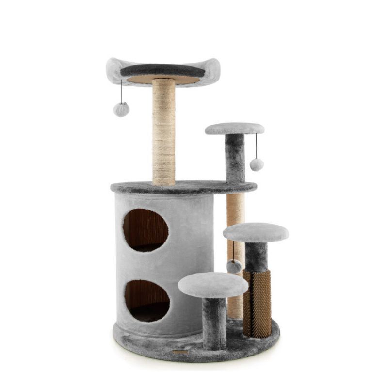 40 Inch Cat Tree Tower Multi-Level Activity Tree with 2-Tier Cat-Hole Condo