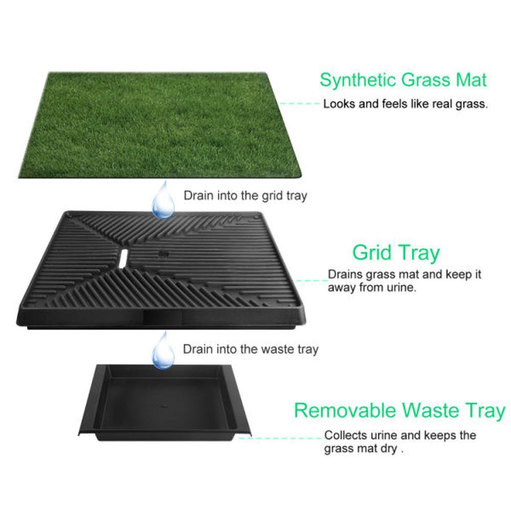 Dog Toilet Training Artificial Grass Mat Pet Cat Toilet Trainer Mat Dog Toilet Tray Lawn