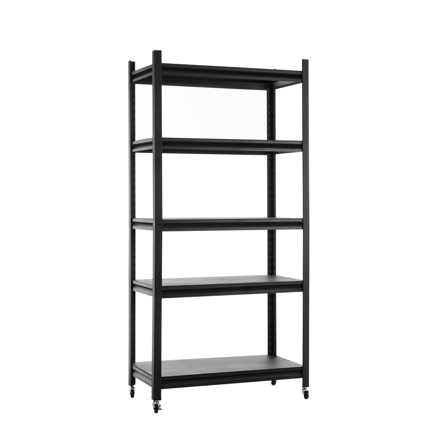 5-storey kitchen storage rack, adjustable metal storage rack with rollers, storage rack unit organizer for bedroom laundry cabinet