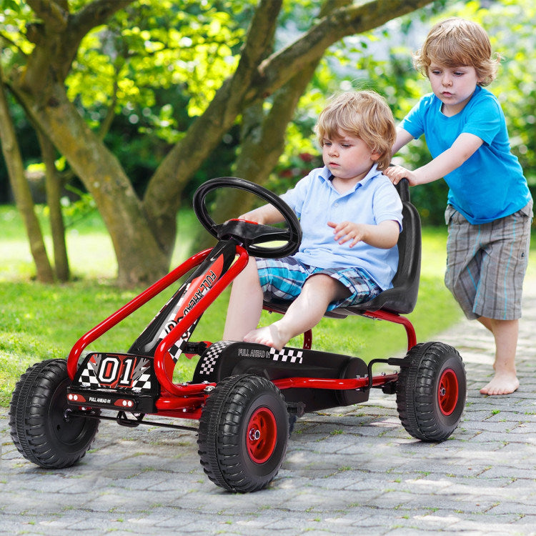 4 Wheel Pedal Powered Ride On Car with Adjustable Seat