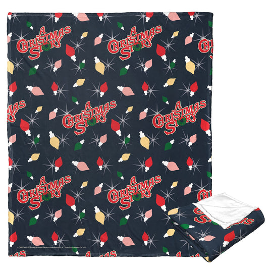 A Christmas Story Silk Touch Throw Blanket, 50" x 60", Lit Up Pattern