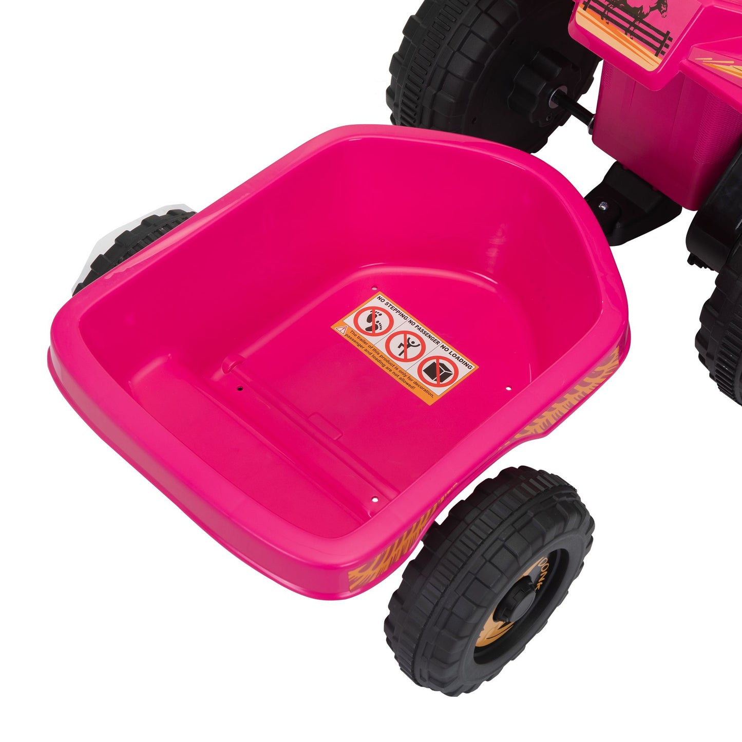 Children's Beach Car - with Trailer - Pink