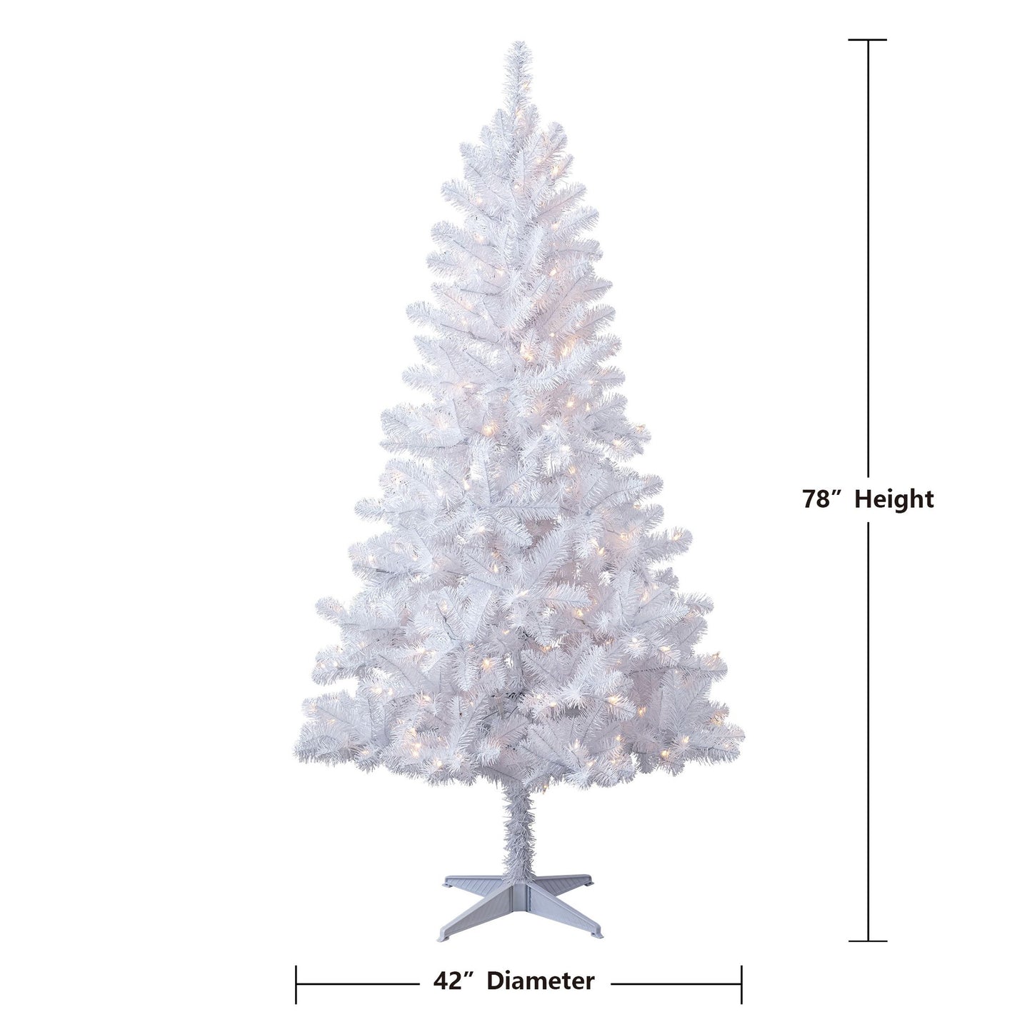 6.5\" pre-gloss black Madison pine artificial Christmas tree, clear LED lights, Christmas, Christmas Eve