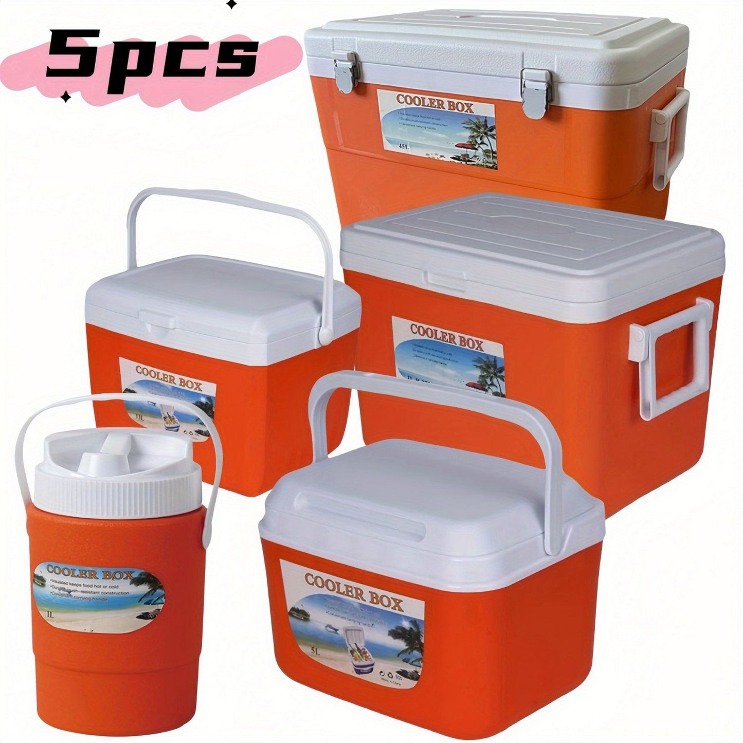 1/5.2/8.4/13.7/28.5/47.5 QT picnic incubator, fresh-keeping box, outdoor picnic, barbecue, camping portable incubator, fresh orange box