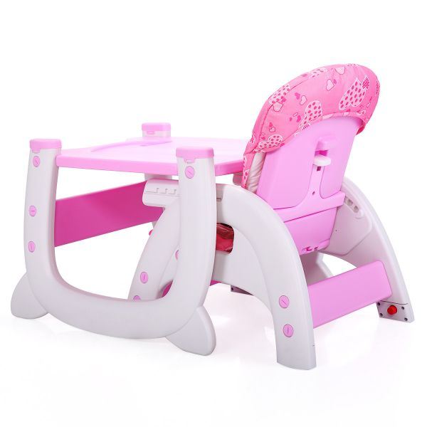 Multipurpose Adjustable Highchair,Children's dining chair for Baby Toddler Dinning Table with Feeding Tray and 5-Point Safety Buckle XH