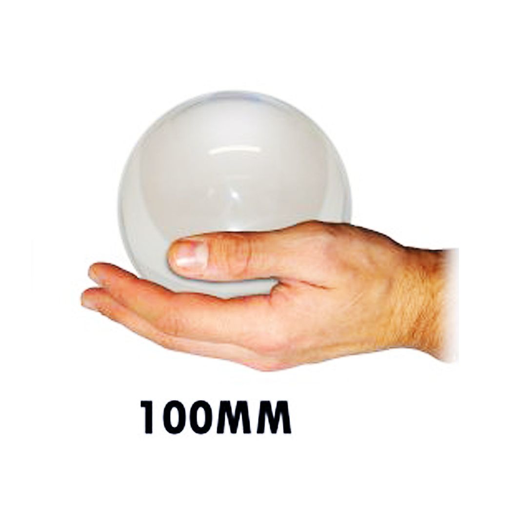 Clear Acrylic Contact Juggling Ball 4" - 100mm Great for Beginners, isolations, Body Rolls and Head balances