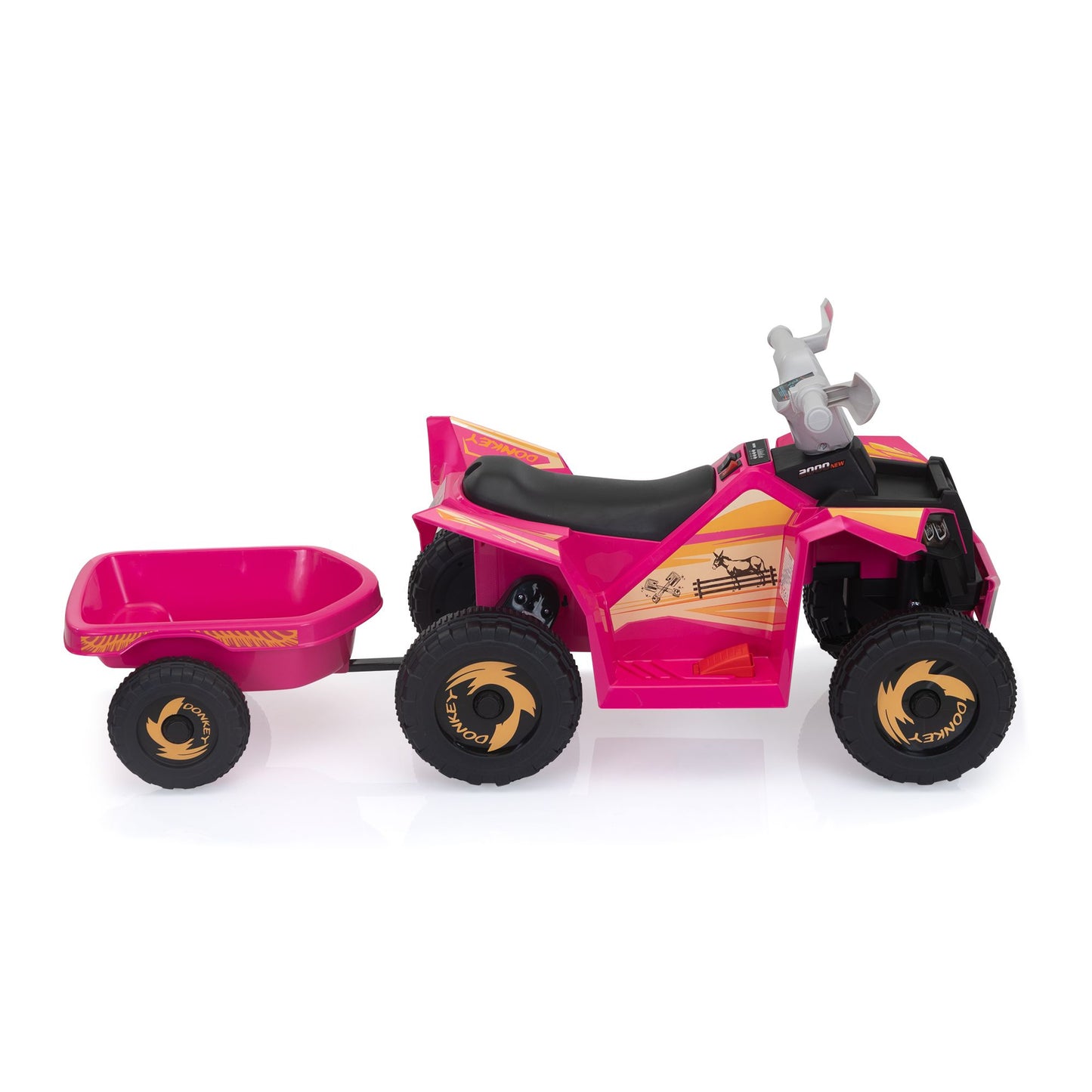 Children's Beach Car - with Trailer - Pink