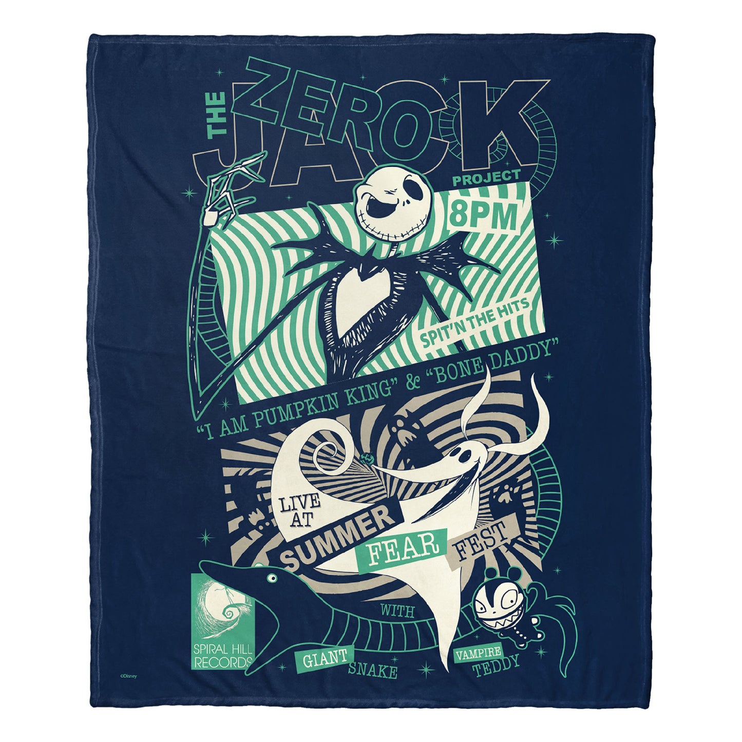 Disney / Nightmare Before Christmas, Jack Zero, Silk Touch Throw Blanket, 50"x60"