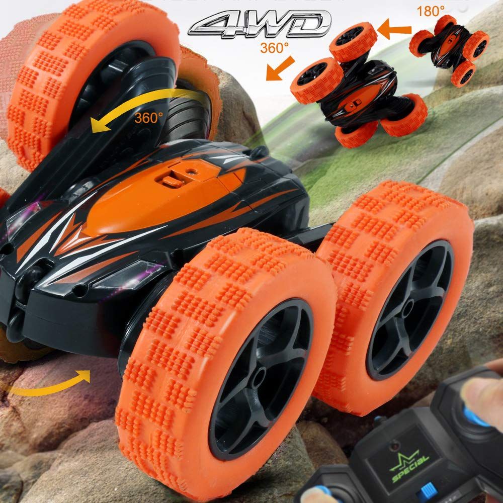 Rc Stunt Cars: Double Sided 360°Flip Rotating 4WD Race Car Toy For Outdoor & Indoor Birthday Gift