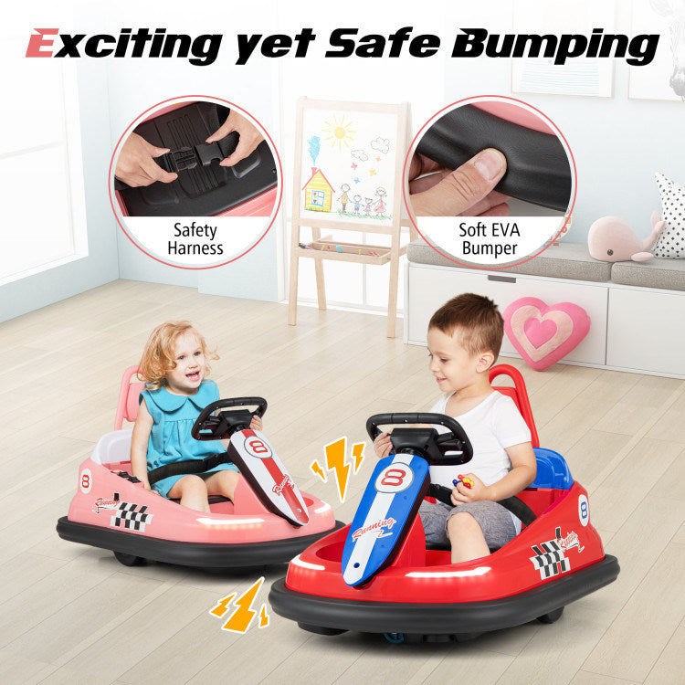 6V kids Ride-on Bumper Car with 360° Spinning and Dual Motors