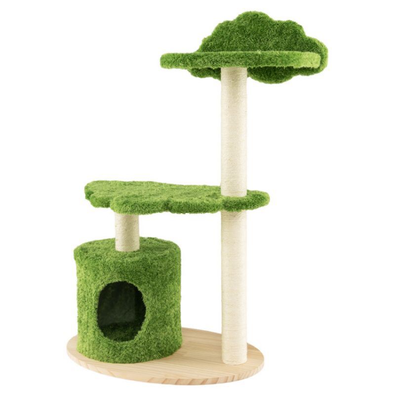 38 Inch Cute Cat Tree for Indoor Cats with Fully Wrapped Sisal Scratching Posts