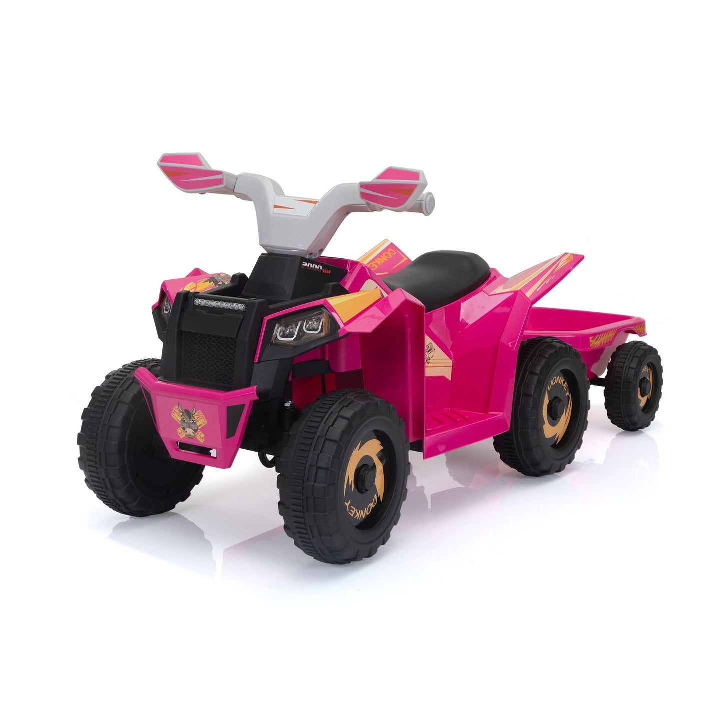 Children's Beach Car - with Trailer - Pink