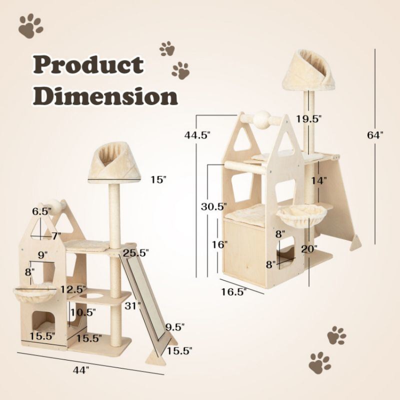 Multi-Level Cat Tree with Sisal Scratching Post