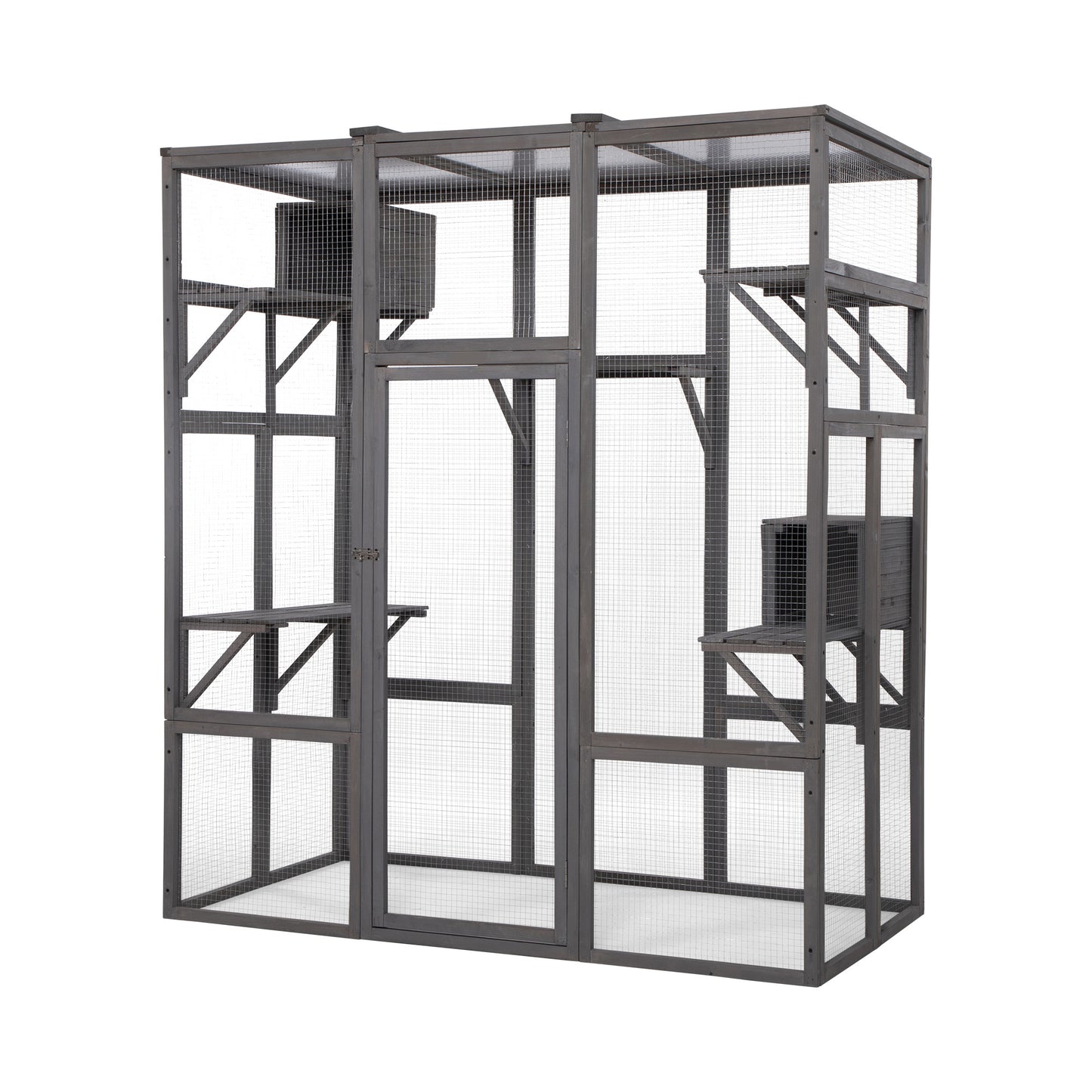 Outdoor Super Large Cat Cage - Grey