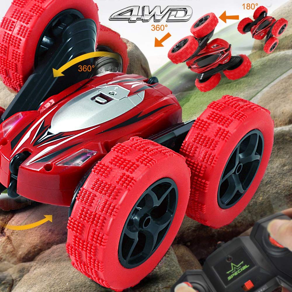 Rc Stunt Cars: Double Sided 360°Flip Rotating 4WD Race Car Toy For Outdoor & Indoor Birthday Gift