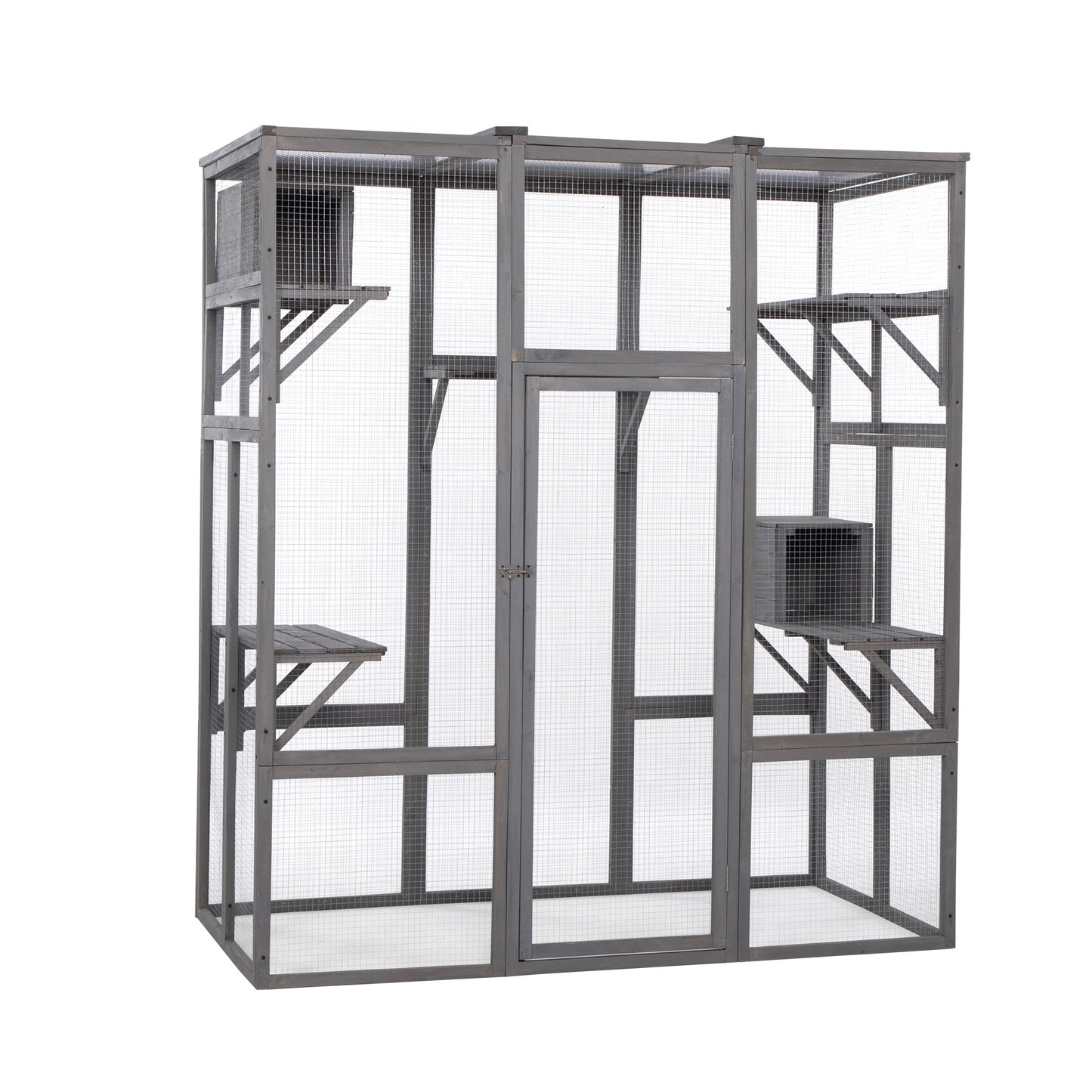 Outdoor Super Large Cat Cage - Grey