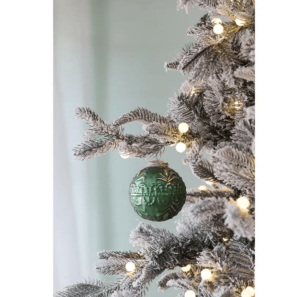 D3.9 Christmas Ball Ornaments, Glass Decorative Hanging Ball Christmas Tree Ornaments For Holiday Party Decorations, Set Of 6