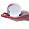 Clear Acrylic Contact Juggling Ball 4" - 100mm Great for Beginners, isolations, Body Rolls and Head balances